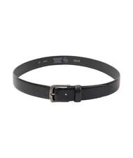 GAUD&Igrave; SANTA CROCE Printed, rounded leather belt BLACK - Belts - 2