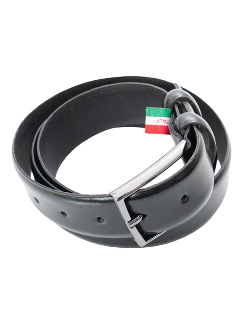 LUXURY Leather belt Made in Italy BLACK - Belts