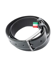 GAUD&Igrave; LUXURY Leather belt Made in Italy BLACK - Belts - 3
