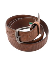GAUD&Igrave; SANTA CROCE Leather belt Tobacco - Belts - 3