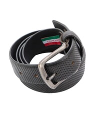 GAUD&Igrave; SANTA CROCE Leather belt BLACK - Belts - 3