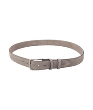 GAUD&Igrave; BASIC Leather belt, with embossed logo taupe - Belts - 2