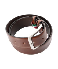 GAUD&Igrave; BRIDGE Curved leather belt Tobacco - Belts - 3