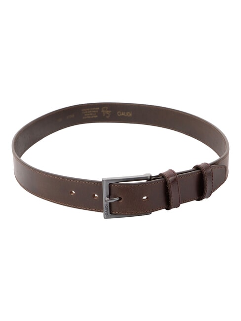 BRIDGE Leather belt Made in Italy darkbrown - Belts