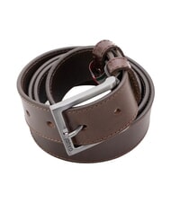GAUD&Igrave; BRIDGE Leather belt Made in Italy darkbrown - Belts - 3