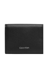 CALVIN KLEIN HARDWARE EMBLEM PEBB Ziparound wallet, in leather - Women&rsquo;s Wallets