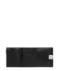 CALVIN KLEIN HARDWARE EMBLEM PEBB Ziparound wallet, in leather on black - Women&rsquo;s Wallets - 5