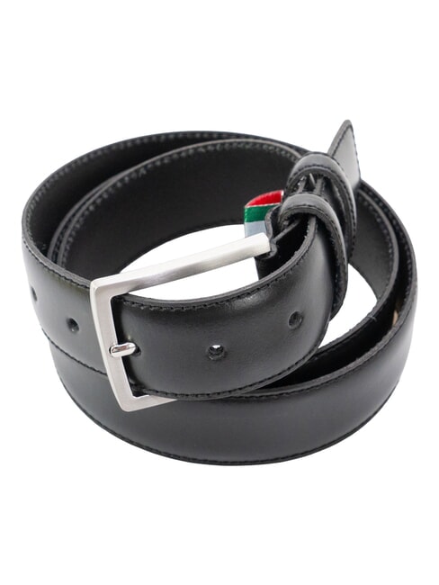 TEXAS Curved belt, with stitching BLACK - Belts