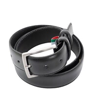 GAUD&Igrave; TEXAS Curved belt, with stitching BLACK - Belts - 3