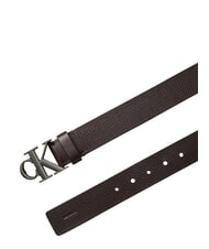 CALVIN KLEIN CK HARDWARE Leather belt ck dark brown - Belts - 4