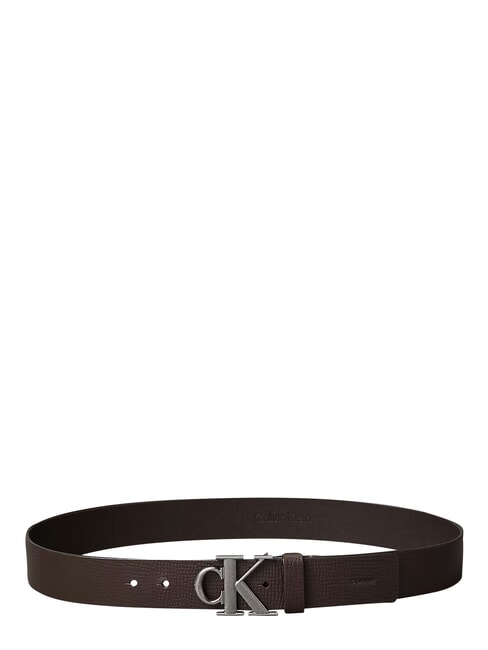 CK HARDWARE Leather belt ck dark brown - Belts