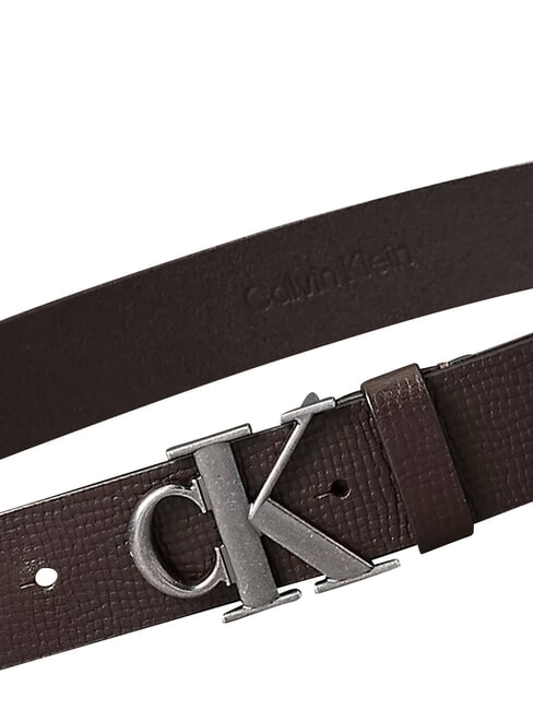 CK HARDWARE Leather belt ck dark brown - Belts