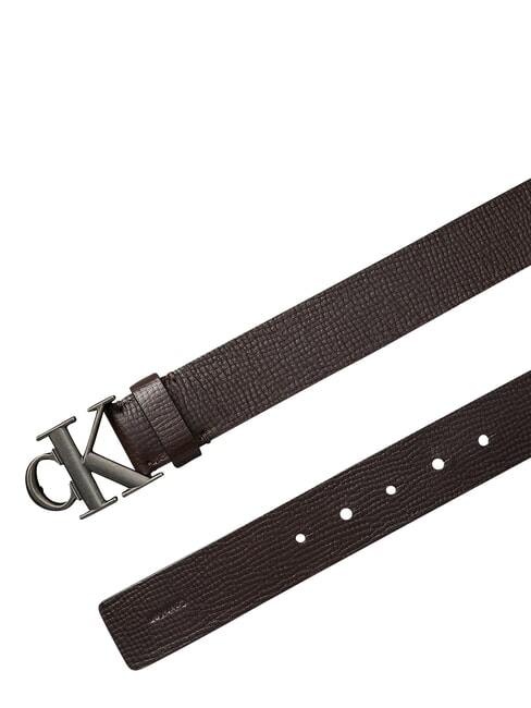CK HARDWARE Leather belt ck dark brown - Belts