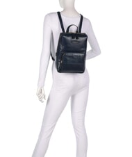 THE BRIDGE IOLANDA Backpack with front pocket, in leather overseas gold abb. - Women&rsquo;s Bags - 6