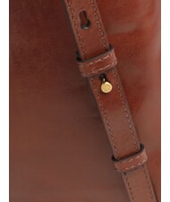 THE BRIDGE IOLANDA Backpack with front pocket, in leather BROWN - Women&rsquo;s Bags - 3