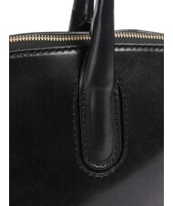 THE BRIDGE IOLANDA Leather shoulder shopping bag Black Gold - Women&rsquo;s Bags - 3