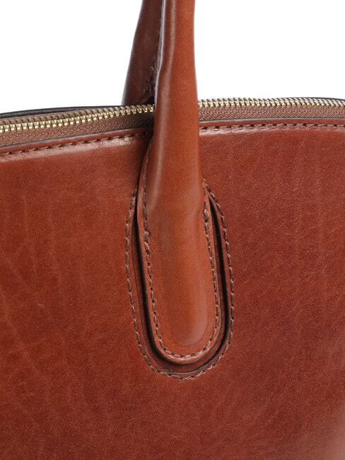 IOLANDA Leather shoulder shopping bag BROWN - Women&rsquo;s Bags