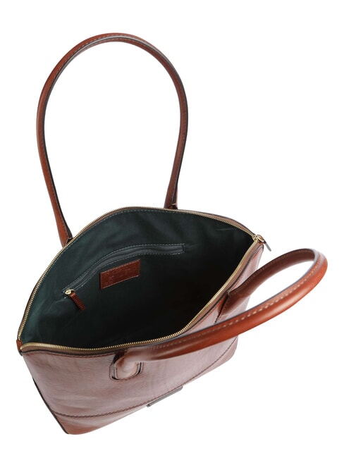 IOLANDA Leather shoulder shopping bag BROWN - Women&rsquo;s Bags