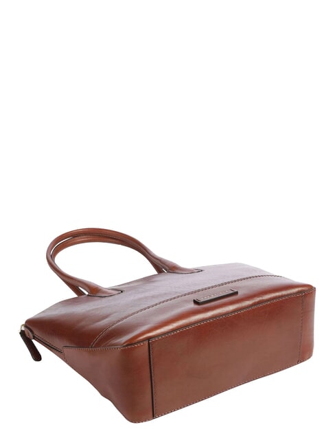 IOLANDA Leather shoulder shopping bag BROWN - Women&rsquo;s Bags