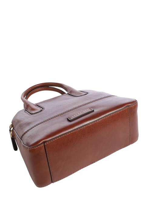 IOLANDA Handbag, with shoulder strap, in leather BROWN - Women&rsquo;s Bags