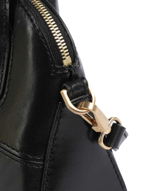IOLANDA Mini handbag, with shoulder strap, in leather Black Gold - Women&rsquo;s Bags