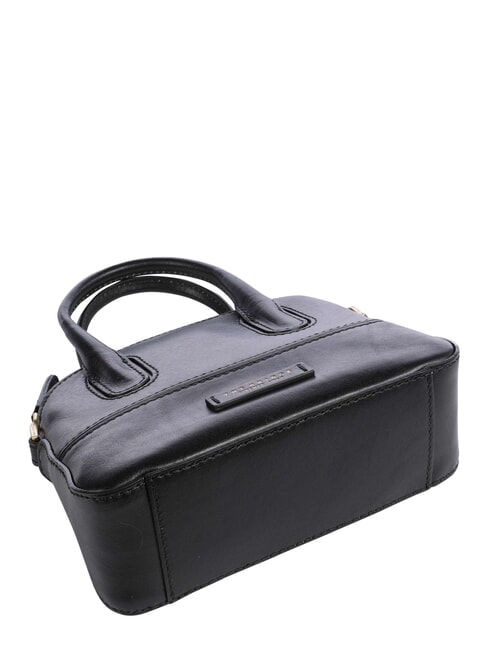 IOLANDA Mini handbag, with shoulder strap, in leather Black Gold - Women&rsquo;s Bags