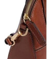 THE BRIDGE IOLANDA Mini handbag, with shoulder strap, in leather BROWN - Women&rsquo;s Bags - 3