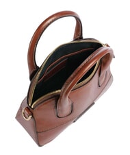 THE BRIDGE IOLANDA Mini handbag, with shoulder strap, in leather BROWN - Women&rsquo;s Bags - 4