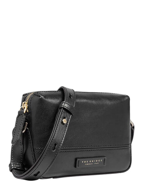 IOLANDA Mini shoulder bag, in leather Black Gold - Women&rsquo;s Bags