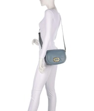 THE BRIDGE ILARIA Leather shoulder bag cerulean with gold abb - Women&rsquo;s Bags - 6