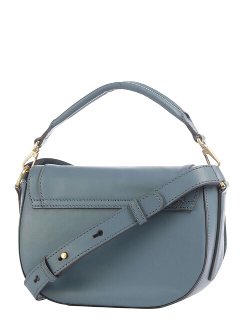 ILARIA Leather shoulder bag cerulean with gold abb - Women&rsquo;s Bags