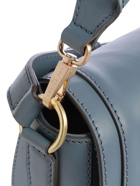 ILARIA Leather shoulder bag cerulean with gold abb - Women&rsquo;s Bags