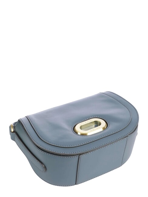 ILARIA Leather shoulder bag cerulean with gold abb - Women&rsquo;s Bags