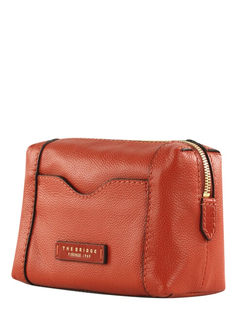GEMMA  Leather Beauty Case burnt orange abb. gold - Beauty Case