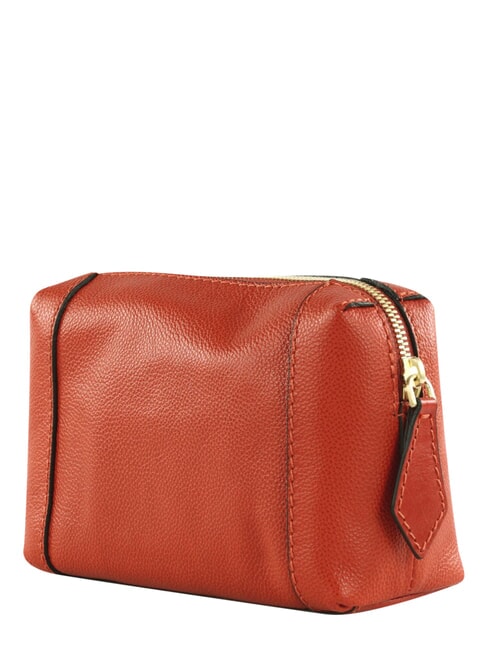 GEMMA  Leather Beauty Case burnt orange abb. gold - Beauty Case