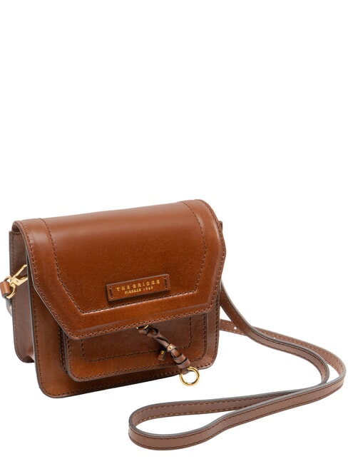 ELBA Leather bag with shoulder flap BROWN - Women&rsquo;s Bags