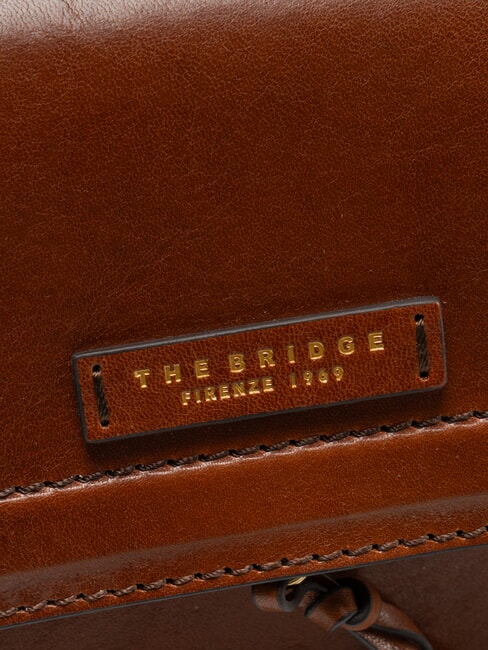 ELBA Leather bag with shoulder flap BROWN - Women&rsquo;s Bags