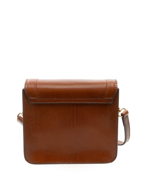 ELBA Leather bag with shoulder flap BROWN - Women&rsquo;s Bags