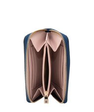 FURLA CAMELIA Ziparound wallet, in leather indigo+corolla int. - Women&rsquo;s Wallets - 2