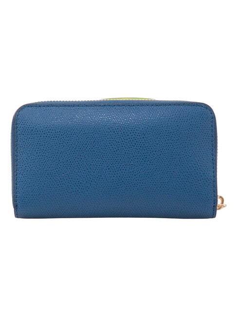 CAMELIA Ziparound wallet, in leather indigo+corolla int. - Women&rsquo;s Wallets