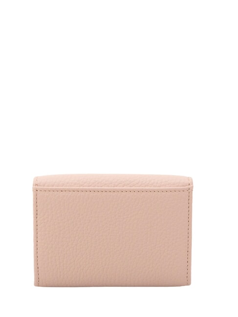 METALLIC SOFT Hammered leather card holder rosette - Women&rsquo;s Wallets