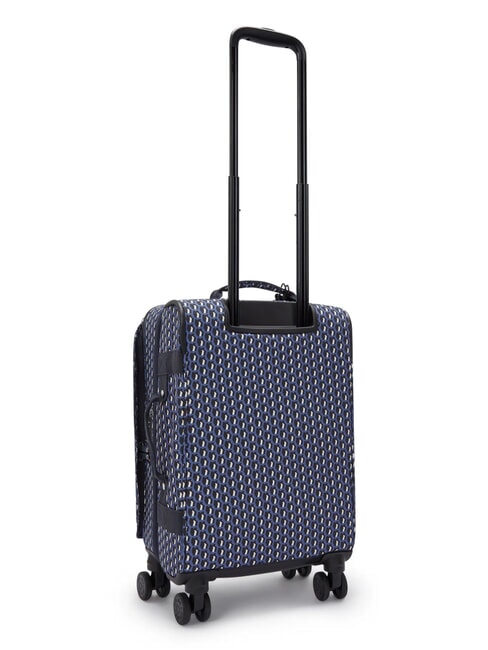 SPONTANEUS Cabin trolley 3d k blue - Semi-rigid Trolley Cases