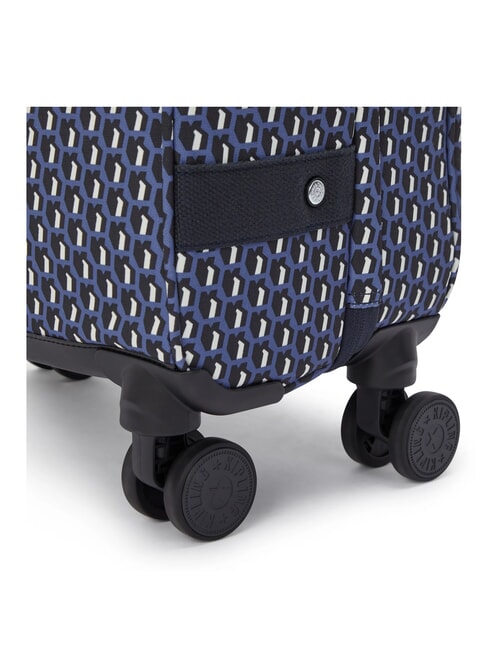 SPONTANEUS Cabin trolley 3d k blue - Semi-rigid Trolley Cases