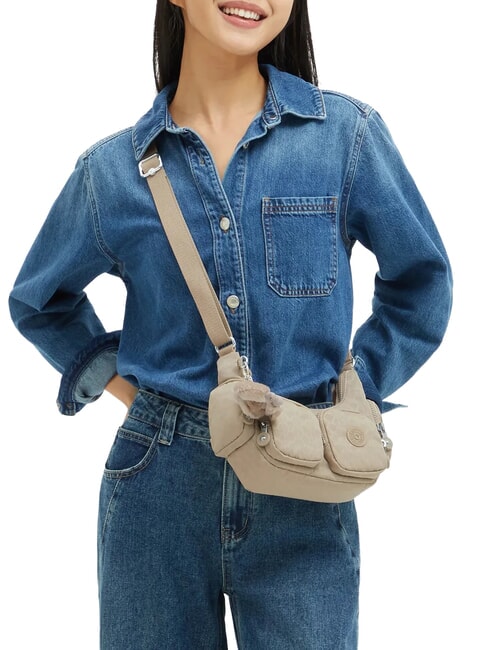 RIKKA MINI Shoulder bag signature beige embossed - Women&rsquo;s Bags