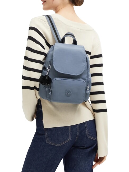 CITY ZIP MINI Small backpack with flap blue stone - Women&rsquo;s Bags