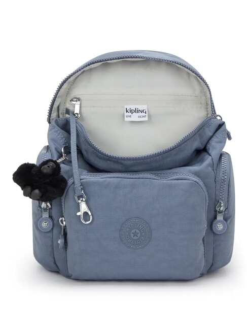 CITY ZIP MINI Small backpack with flap blue stone - Women&rsquo;s Bags
