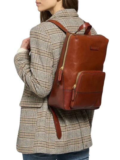 IOLANDA Leather backpack BROWN - Women&rsquo;s Bags