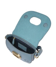 THE BRIDGE ILARIA Mini leather shoulder bag cerulean with gold abb - Women&rsquo;s Bags - 4