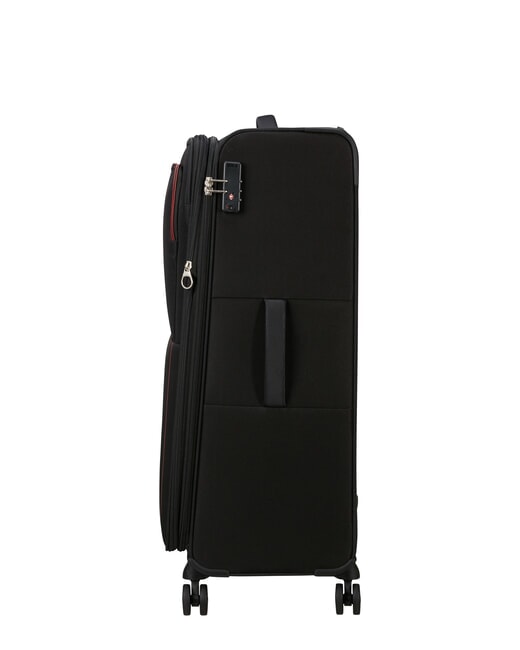 AIR WAVE Large Trolley BLACK / RED - Semi-rigid Trolley Cases