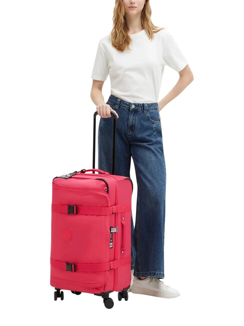 SPONTANEOUS Medium size trolley resort pink - Semi-rigid Trolley Cases